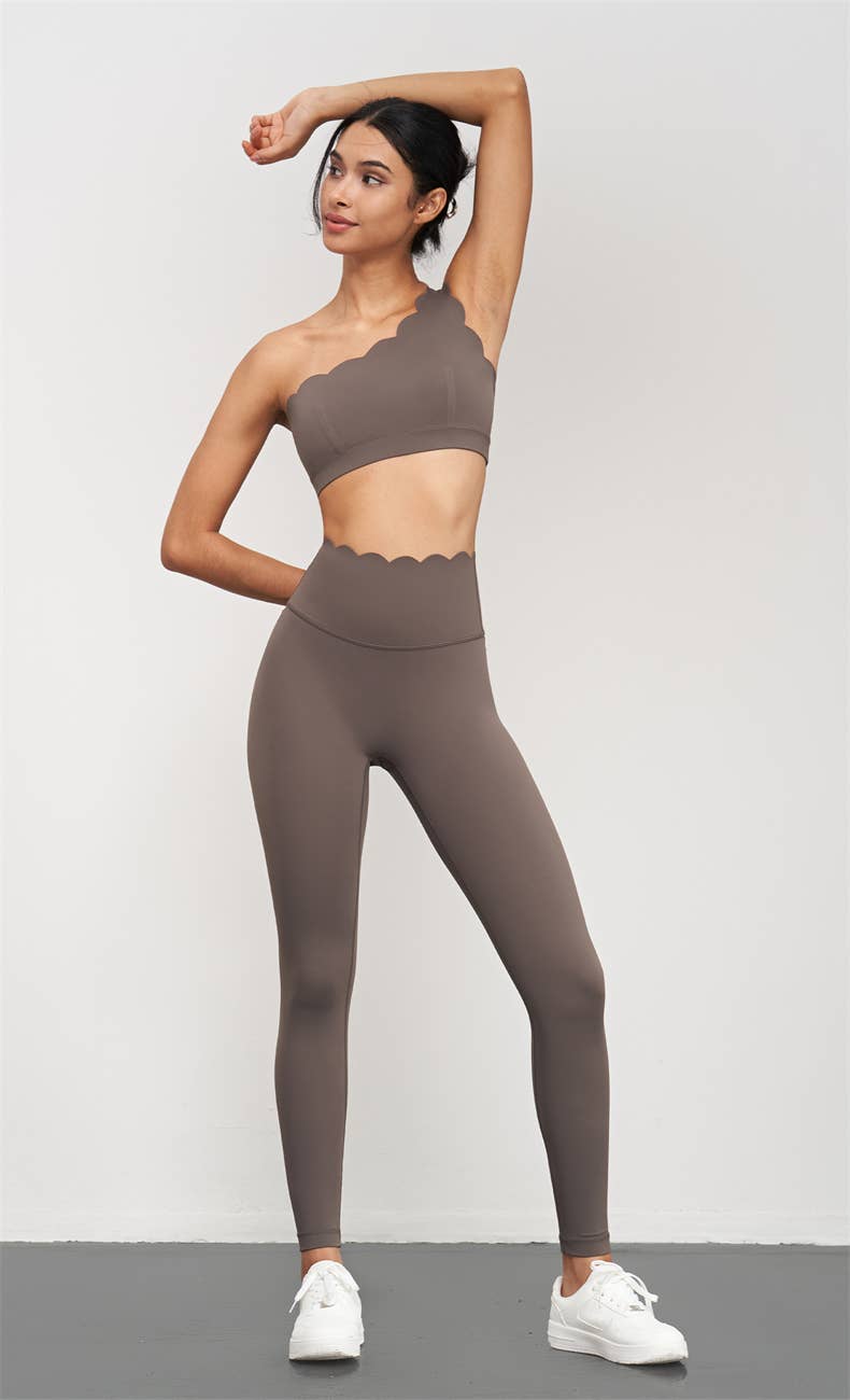 Helena Scallop One Shoulder Sports Bra