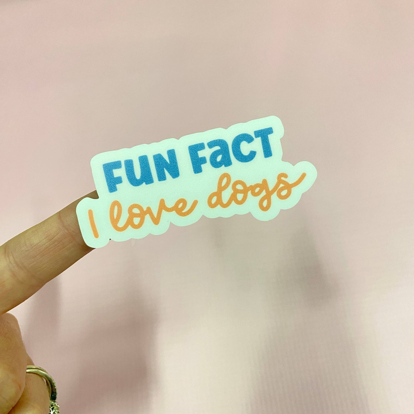 Fun Fact: I Like Dogs Die Cut Sticker
