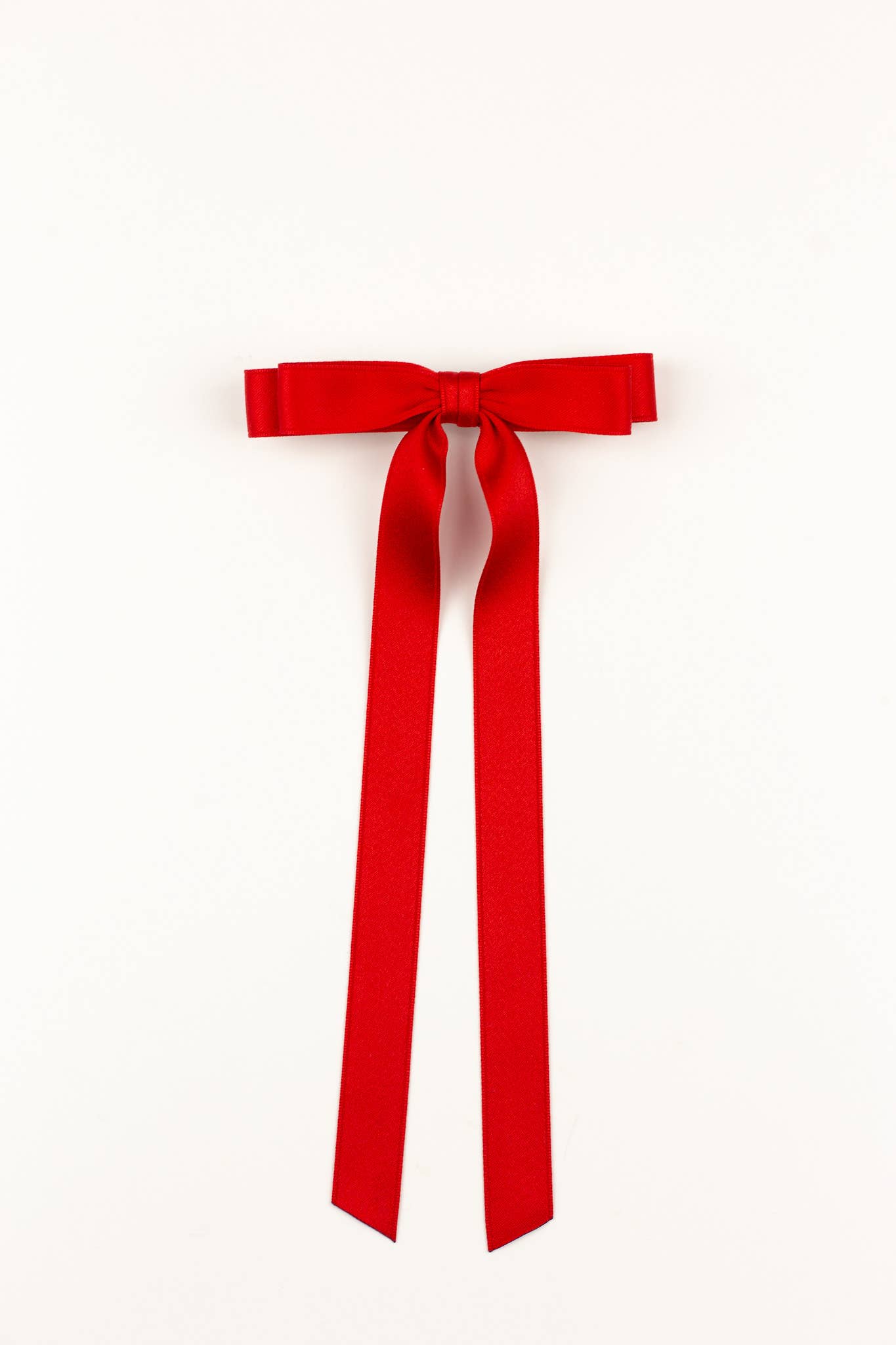 SPRING '24: Grace & Grandeur Micro Alice Satin Bow Barrette: Black