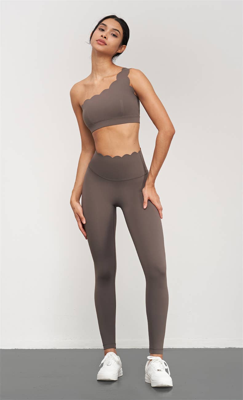 Helena Scallop One Shoulder Sports Bra