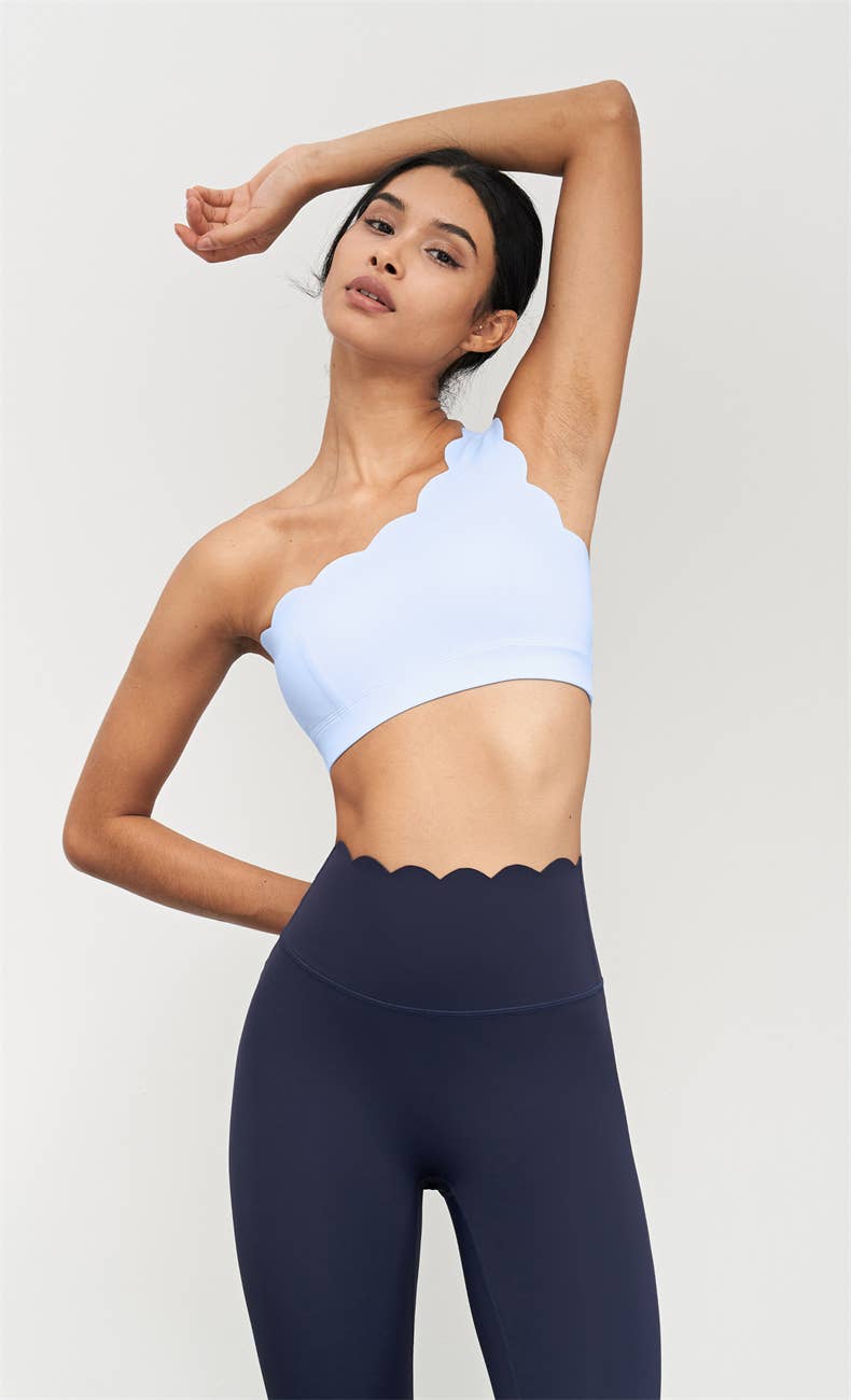 Helena Scallop One Shoulder Sports Bra