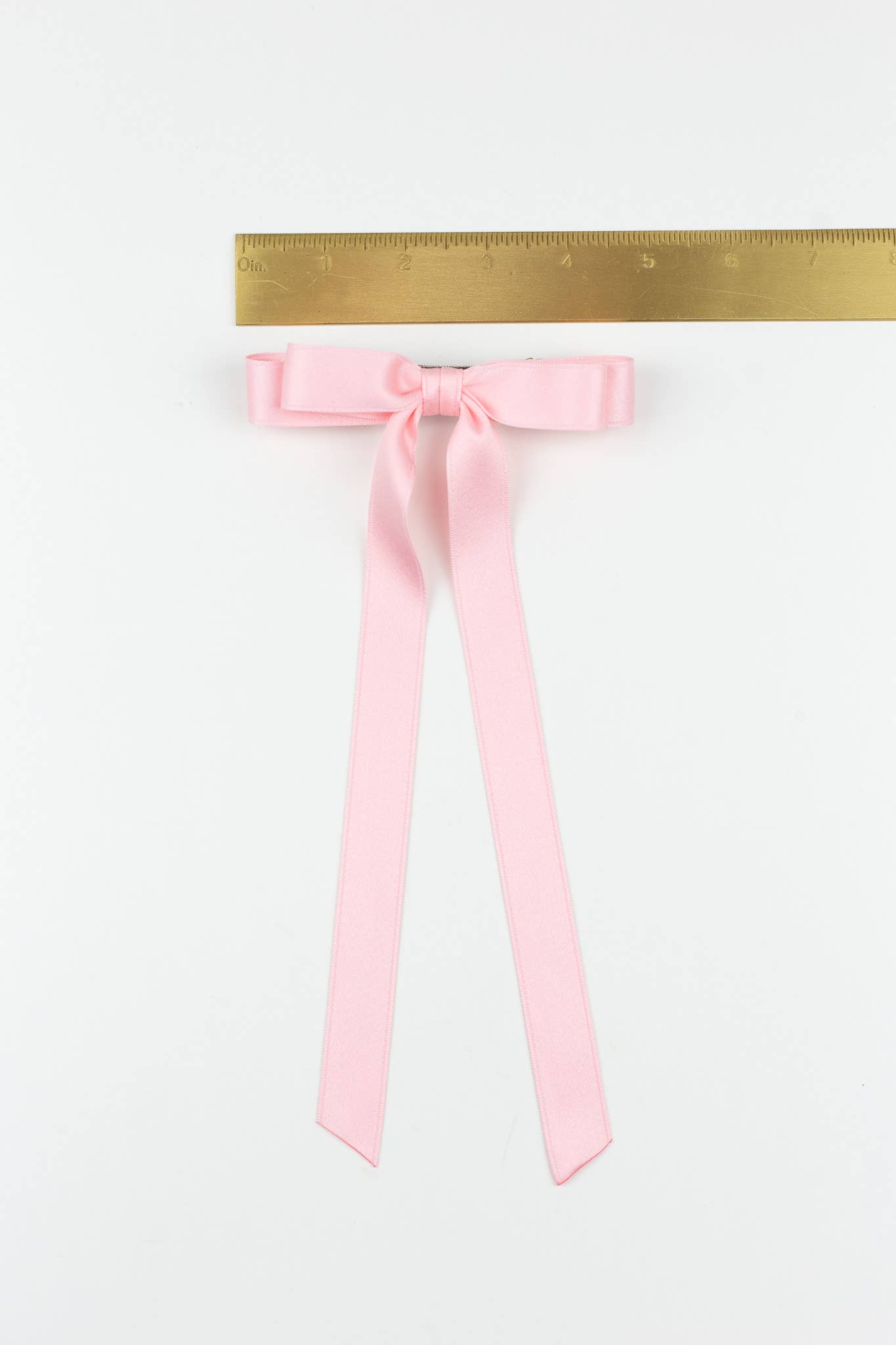 SPRING '24: Grace & Grandeur Micro Alice Satin Bow Barrette: Black