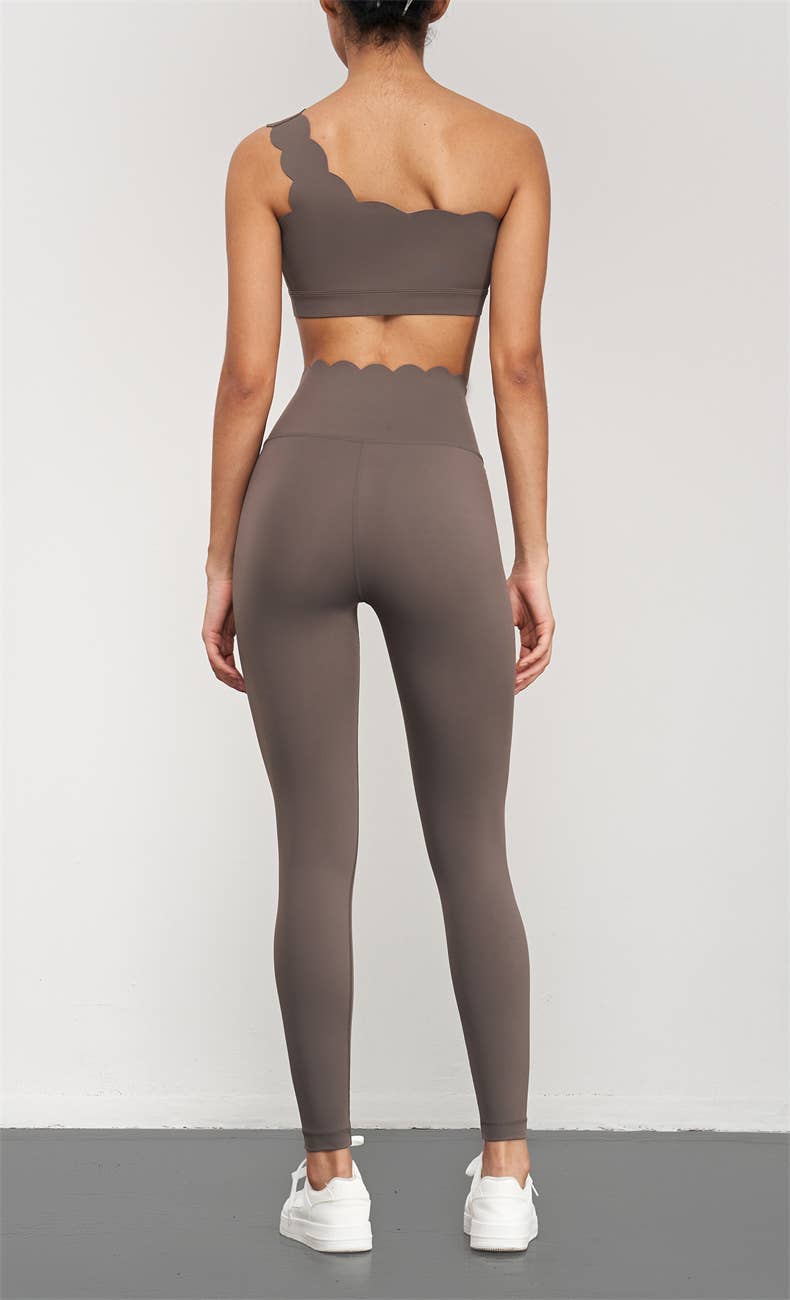 Helena Scallop One Shoulder Sports Bra
