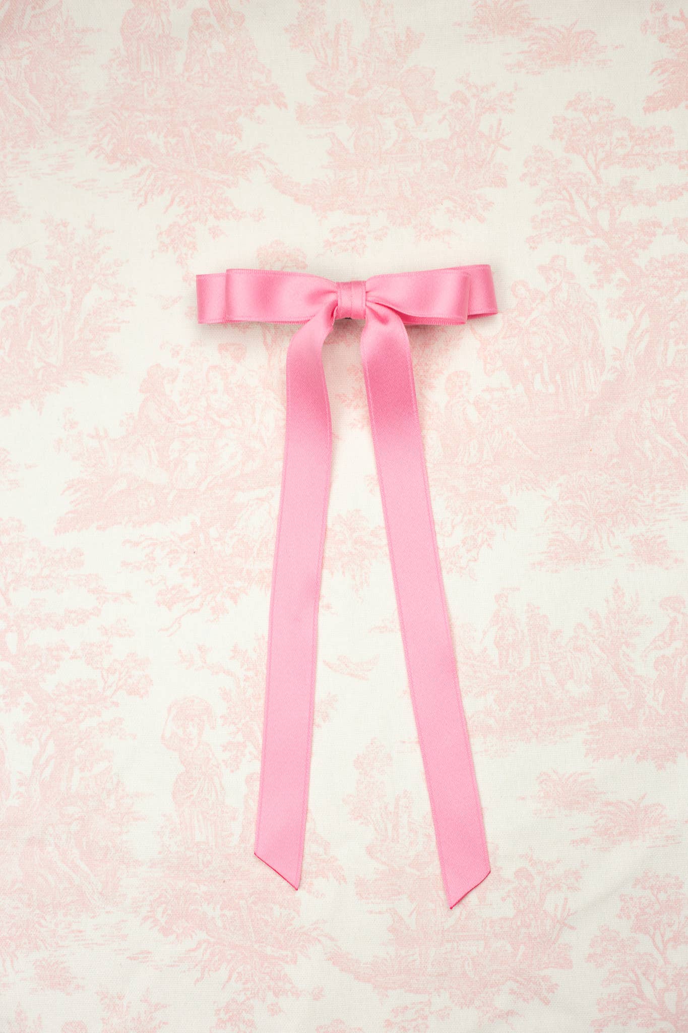 SPRING '24: Grace & Grandeur Micro Alice Satin Bow Barrette: Black