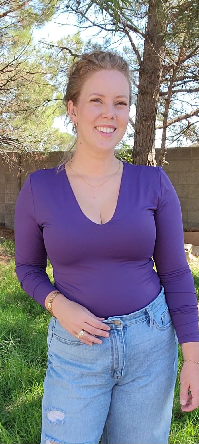 Valentina Deep V Long Sleeve
