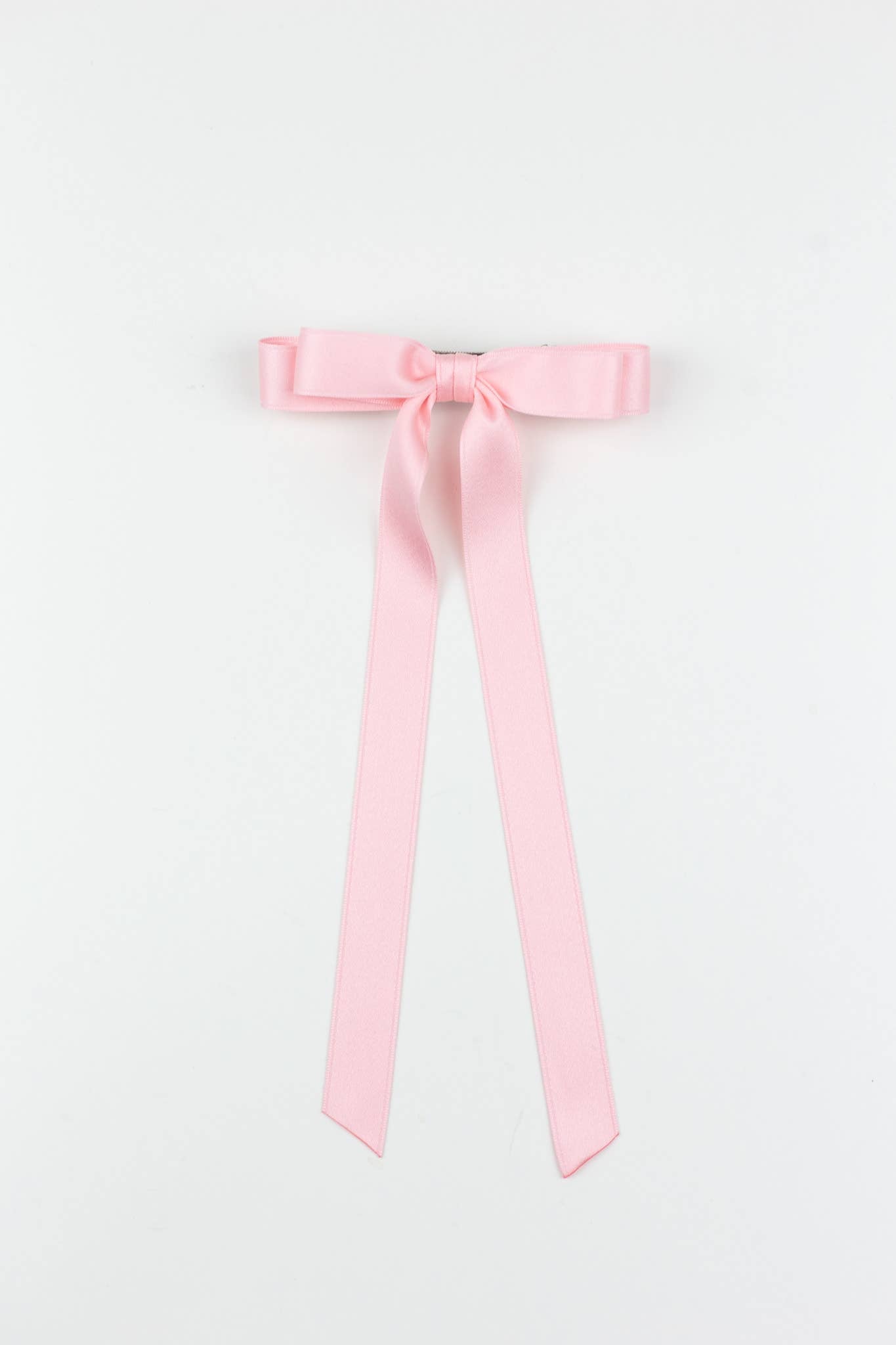 SPRING '24: Grace & Grandeur Micro Alice Satin Bow Barrette: Black