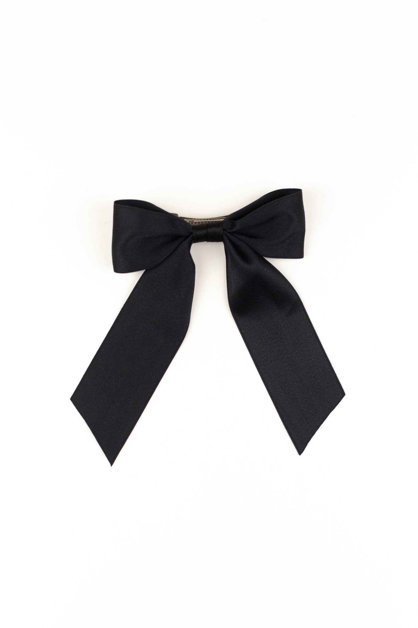 SPRING '24: Grace & Grandeur Bailee Satin Bow Barrette: Lavender