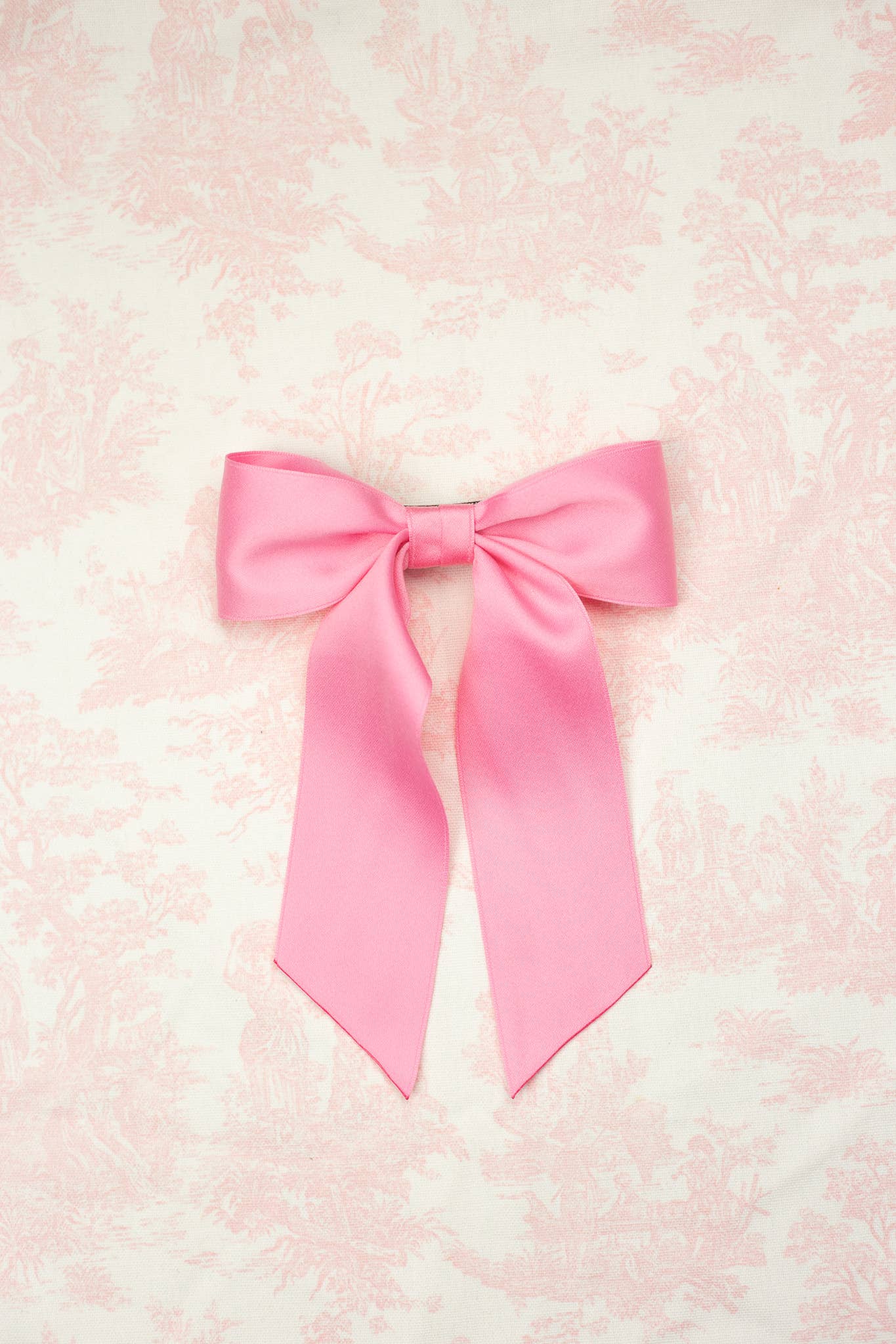 SPRING '24: Grace & Grandeur Bailee Satin Bow Barrette: Lavender