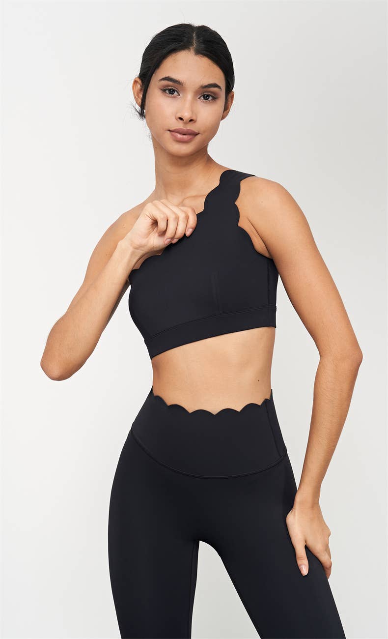 Helena Scallop One Shoulder Sports Bra