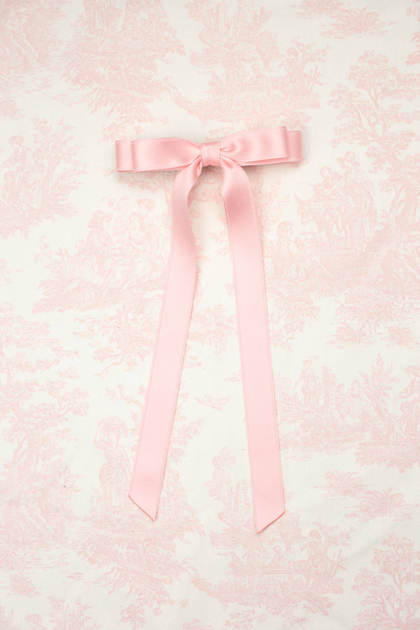 SPRING '24: Grace & Grandeur Micro Alice Satin Bow Barrette: Black