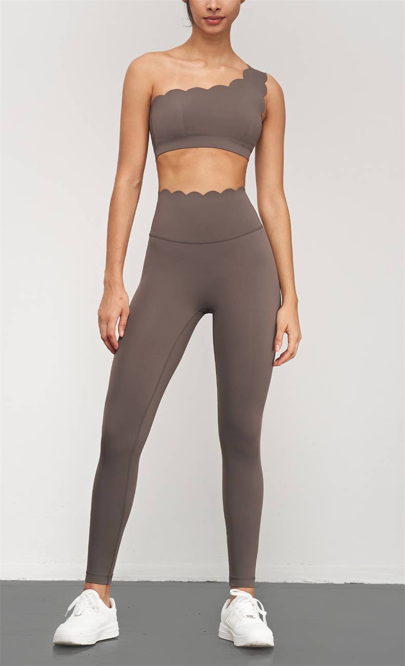 Helena Scallop One Shoulder Sports Bra