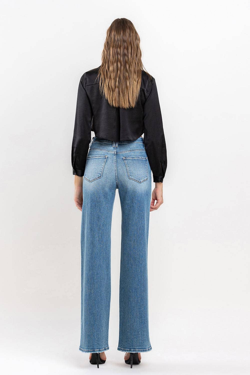 RIGHTEOUSLY High rise wide leg jeans