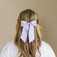 SPRING '24: Grace & Grandeur Bailee Satin Bow Barrette: Lavender