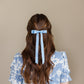 SPRING '24: Grace & Grandeur Micro Alice Satin Bow Barrette: Black
