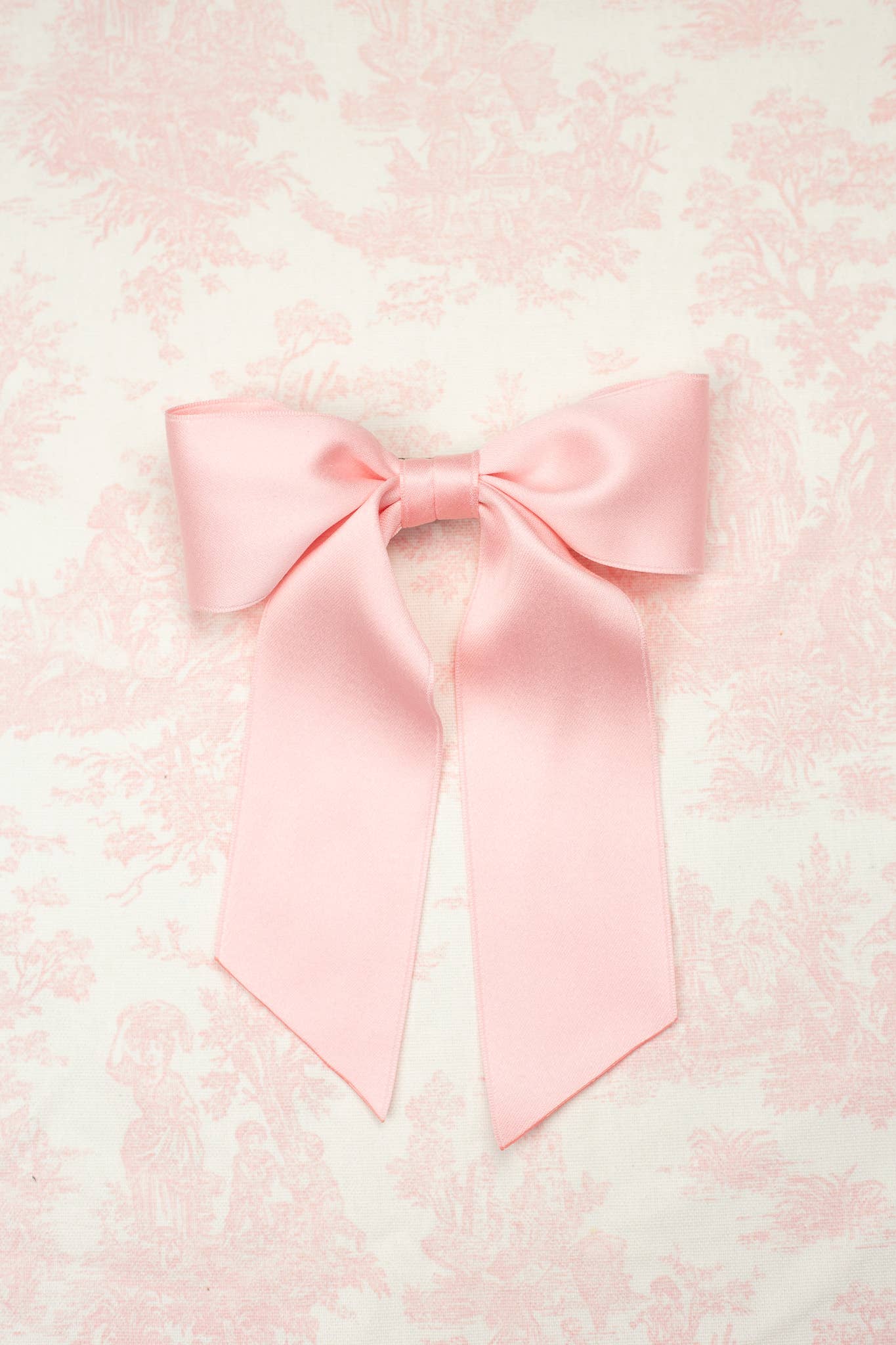 SPRING '24: Grace & Grandeur Bailee Satin Bow Barrette: Lavender