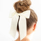 SPRING '24: Grace & Grandeur Bailee Satin Bow Barrette: Lavender