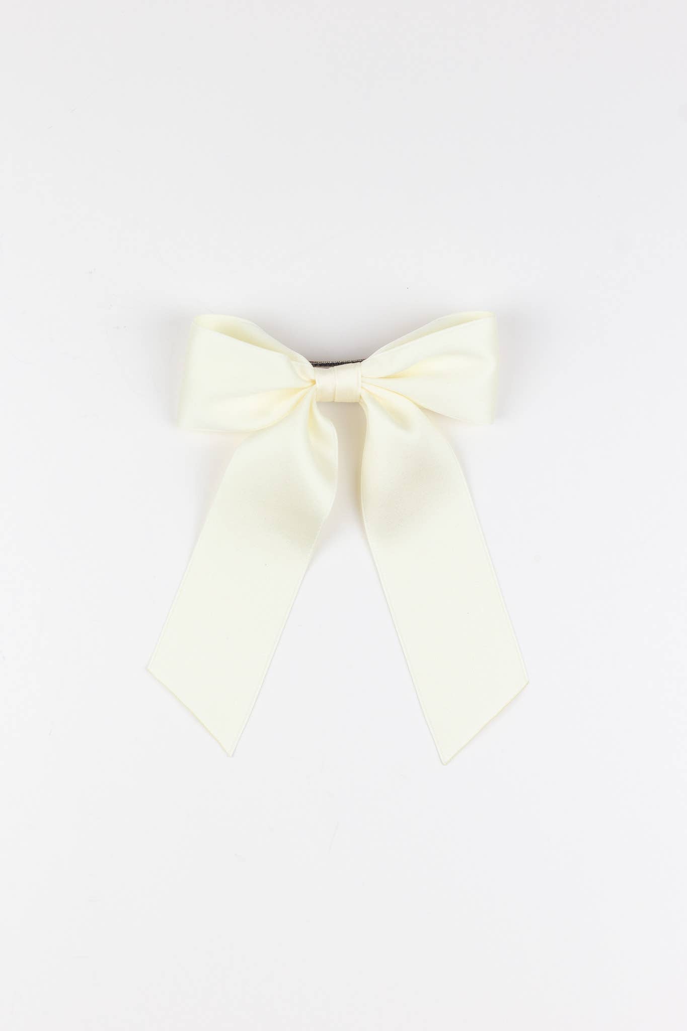 SPRING '24: Grace & Grandeur Bailee Satin Bow Barrette: Lavender