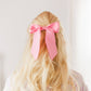SPRING '24: Grace & Grandeur Bailee Satin Bow Barrette: Lavender