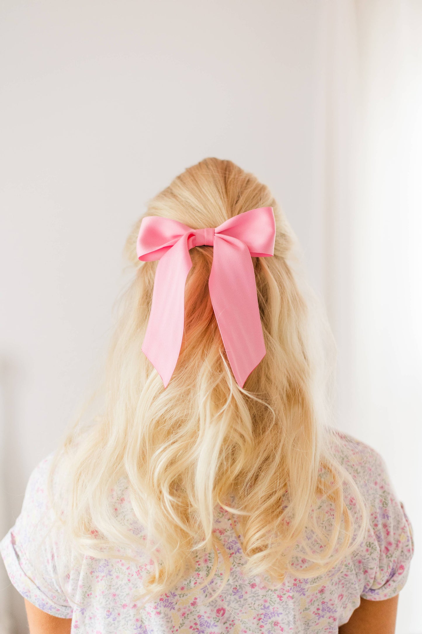SPRING '24: Grace & Grandeur Bailee Satin Bow Barrette: Lavender
