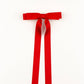 SPRING '24: Grace & Grandeur Micro Alice Satin Bow Barrette: Black