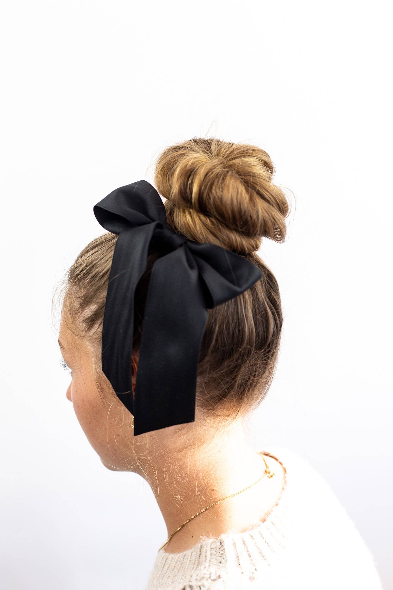 SPRING '24: Grace & Grandeur Bailee Satin Bow Barrette: Lavender