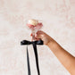 SPRING '24: Grace & Grandeur Micro Alice Satin Bow Barrette: Black