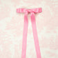 SPRING '24: Grace & Grandeur Micro Alice Satin Bow Barrette: Black
