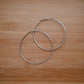 Simple Thin Hoop Earrings - 3"