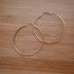 Simple Thin Hoop Earrings - 3"