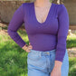 Valentina Deep V Long Sleeve