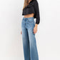 RIGHTEOUSLY High rise wide leg jeans