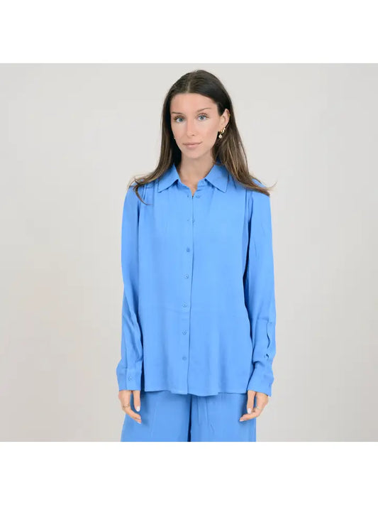 Sherlyn Crepe Long Sleeve Buttondown