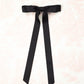 SPRING '24: Grace & Grandeur Micro Alice Satin Bow Barrette: Black