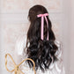 SPRING '24: Grace & Grandeur Micro Alice Satin Bow Barrette: Black