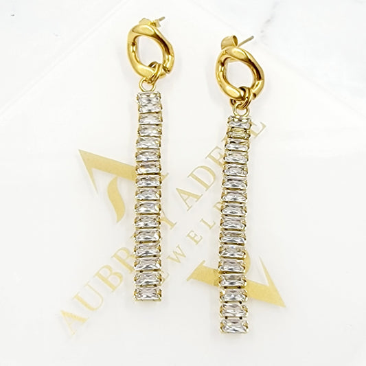 Baguette Chandelier Earrings