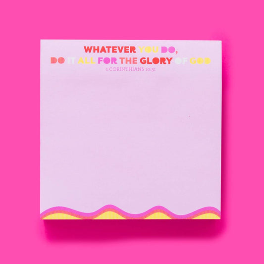 Glory of God Sticky Reminder Pad
