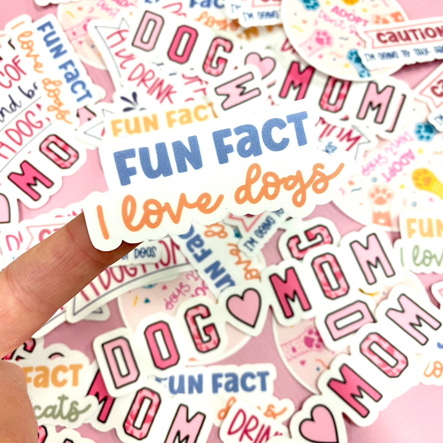 Fun Fact: I Like Dogs Die Cut Sticker