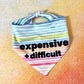 Expensive & Difficult | Funny Dog Bandana