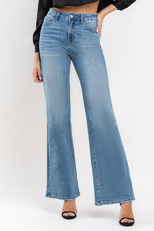 RIGHTEOUSLY High rise wide leg jeans