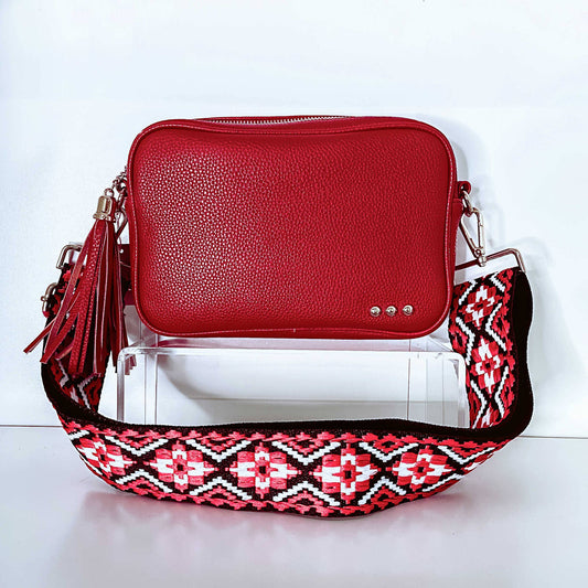 Willow Camera Crossbody Bag: Red