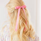 SPRING '24: Grace & Grandeur Micro Alice Satin Bow Barrette: Plaza Pink
